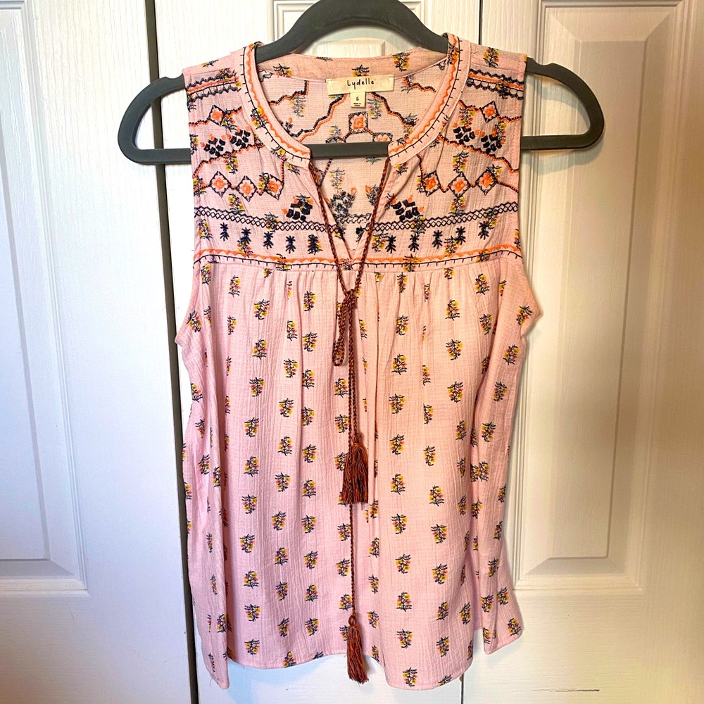 Pink tank blouse